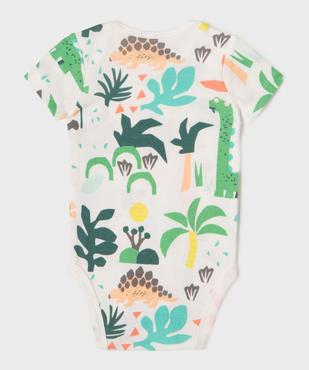 Body à manches courtes à motifs dinosaures bébé garçon (lot de 3) vue3 - GEMO 4G BEBE - GEMO