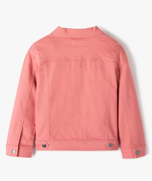 Veste fille en twill extensible vue4 - GEMO (ENFANT) - GEMO