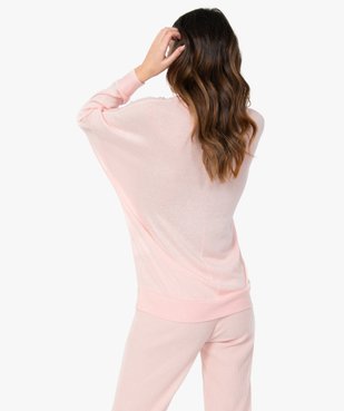 Haut de pyjama femme à manches chauve-souris vue3 - GEMO(HOMWR FEM) - GEMO