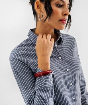 Chemise rayée en coton stretch femme vue2 - GEMO(FEMME PAP) - GEMO