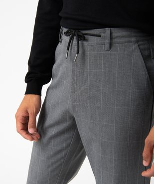 Pantalon homme en toile avec taille ajustable vue5 - GEMO (HOMME) - GEMO