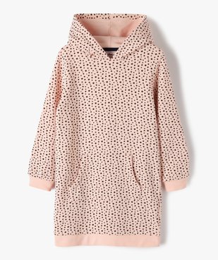 Robe fille forme sweat à capuche à motifs vue1 - GEMO (ENFANT) - GEMO