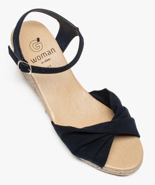 Sandales femme à talon compensé en corde vue5 - GEMO(URBAIN) - GEMO