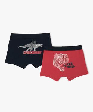 Boxers en coton stretch à motif dinosaure garçon (lot de 2) vue3 - GEMO 4G GARCON - GEMO