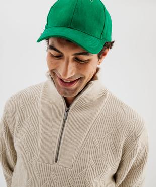 Pull en maille fantaisie avec col zippé homme vue4 - GEMO (HOMME) - GEMO
