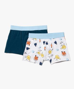 Boxer garçon assortis en coton stretch (lot de 2) vue1 - GEMO 4G GARCON - GEMO