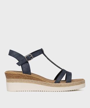 Sandales à talon compensé et bride pailletée femme vue5 - VALENTINA BALDA - GEMO