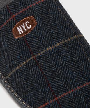 Mules en velours à carreaux homme vue6 - GEMO(HOMWR HOM) - GEMO