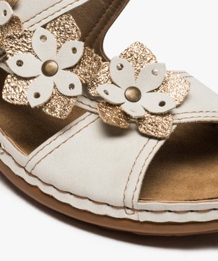Mules femme confort avec bride à fleurs en relief vue6 - GEMO (CONFORT) - GEMO