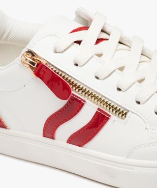 Baskets femme à zip fantaisie avec détails vernis contrastants  vue6 - GEMO (SPORTSWR) - GEMO