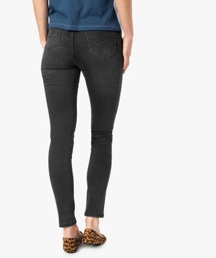 Jean femme slim taille haute en stretch délavé devant vue3 - GEMO (JEAN) - GEMO