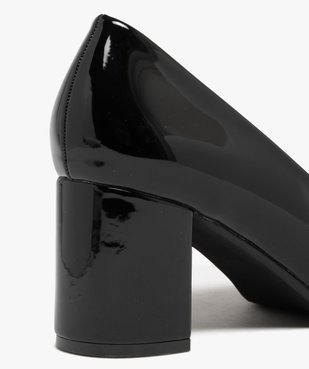 Escarpins vernis à large talon femme vue6 - GEMO(URBAIN) - GEMO