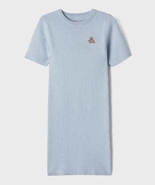 Robe pull en maille côtelée fille - LuluCastagnette x Alizée vue1 - LULUCASTAGNETTE - GEMO