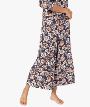 Pantacourt de pyjama femme à motifs fleuris vue1 - GEMO(HOMWR FEM) - GEMO