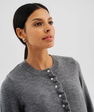 Gilet avec finitions froncées femme vue2 - GEMO(FEMME PAP) - GEMO