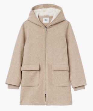 Manteau mi-long zippé à capuche femme vue4 - GEMO 4G FEMME - GEMO