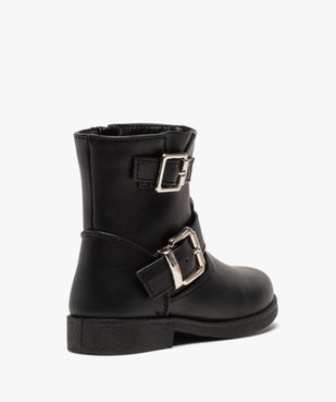 Boots fille unis avec boucles décoratives fermeture zippée vue4 - GEMO (ENFANT) - GEMO