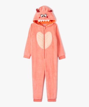 Combinaison pyjama fille avec capuche animée monstre vue1 - GEMO (ENFANT) - GEMO