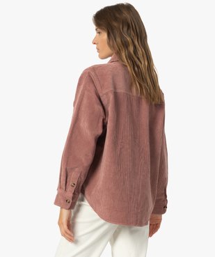 Chemise femme en velours côtelé vue3 - GEMO(FEMME PAP) - GEMO