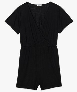 Combishort femme fluide décolleté cache-cœur vue4 - GEMO(FEMME PAP) - GEMO