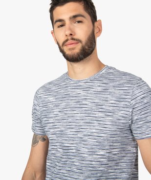 Tee-shirt homme à manches courtes et rayures vue2 - GEMO (HOMME) - GEMO