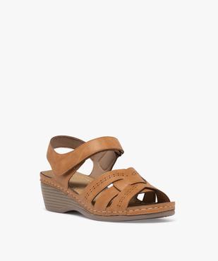 Sandales confort avec fermeture scratch femme vue2 - G'FLEX - GEMO