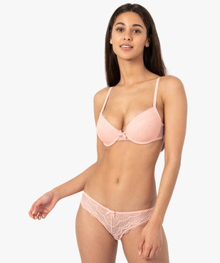Soutien-gorge femme forme corbeille à armatures vue3 - GEMO(HOMWR FEM) - GEMO
