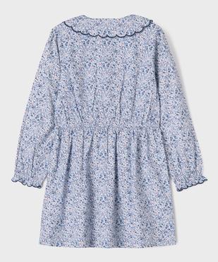 Robe à motifs fleuris et col Claudine fille - LuluCastagnette vue4 - LULUCASTAGNETTE - GEMO