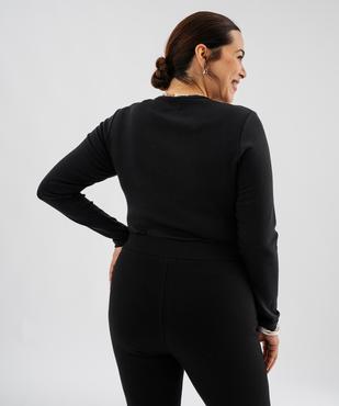 Tee-shirt manches longues en coton et modal femme grande taille vue4 - GEMO 4G GT - GEMO