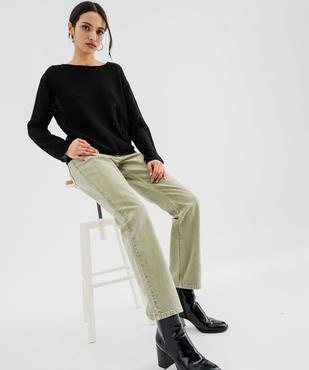 Pull léger en maille ajourée femme vue4 - GEMO(FEMME PAP) - GEMO
