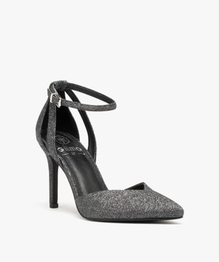 Escarpins femme à talon aiguille dessus pailleté vue2 - GEMO(URBAIN) - GEMO