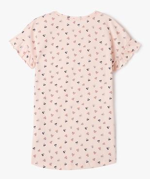 Chemise de nuit à manches courtes volantées fille vue3 - GEMO 4G FILLE - GEMO
