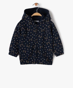 Sweat bébé fille à capuche et fermeture zippée vue1 - GEMO(BEBE DEBT) - GEMO