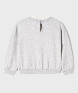Sweat avec col en dentelle et motifs brodés fille vue3 - GEMO 4G FILLE - GEMO