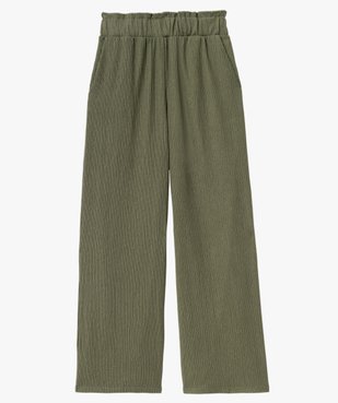 Pantacourt large en maille gaufrée femme vue4 - GEMO(FEMME PAP) - GEMO