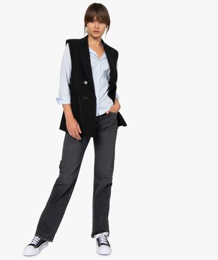 Chemise femme coupe cintrée en coton stretch vue5 - GEMO(FEMME PAP) - GEMO