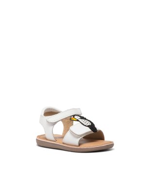 Sandales bébé fille en cuir effet métallisé avec animal en perles fantaisie - MOD8 vue2 - MOD8 - GEMO
