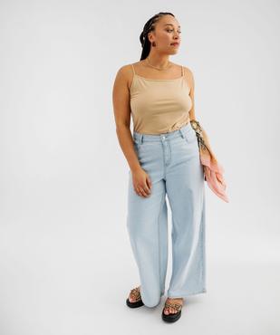 Jean wide leg en coton stretch taille ajustable femme grande taille vue8 - GEMO 4G GT - GEMO