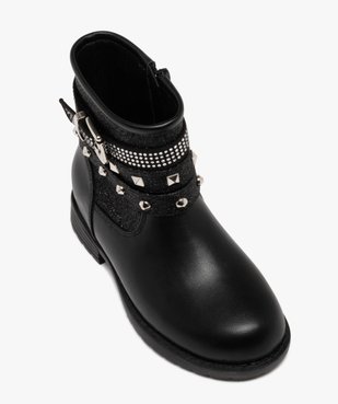 Boots fille à col clouté fantaisie strass et paillettes vue6 - LOVELY WINGS GEMO FOR GOOD - GEMO
