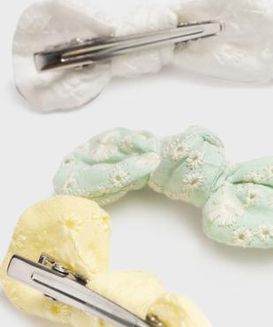 Pinces à cheveux crocodile avec nœud en broderie (lot de 4) vue2 - GEMO (ACCESS) - GEMO