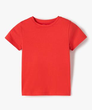 Tee-shirt à manches courtes en coton uni garçon vue1 - GEMO (ENFANT) - GEMO
