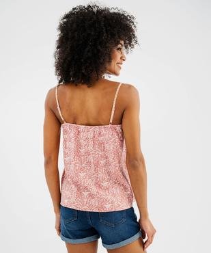 Débardeur à fines bretelles en viscose fluide et imprimée femme vue3 - GEMO 4G FEMME - GEMO