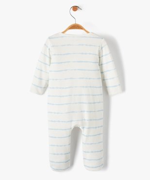 Pyjama bébé dors bien en jersey rayé à fermeture zippée vue3 - GEMO(BB COUCHE) - GEMO