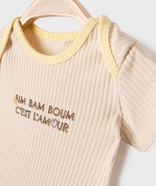 Body manches courtes en maille côtelée bébé - Gémo X Maëva vue3 - GEMO(BB COUCHE) - GEMO