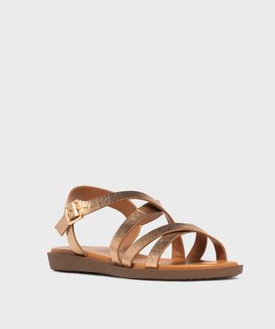 Sandales plates à brides scintillantes femme - Valentina Baldano vue2 - VALENTINA BALDA - GEMO