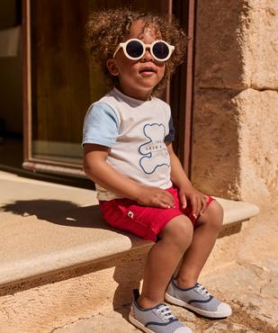 Short en toile avec ceinture à boucle bébé garçon - LuluCastagnette vue4 - LULUCASTAGNETTE - GEMO