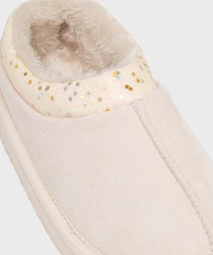 Chaussons en suédine avec doublure fourrure imitation fille vue6 - GEMO (ENFANT) - GEMO