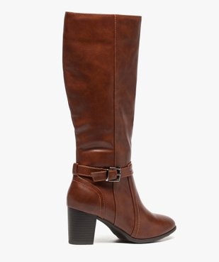 Bottes femme à talon forme cavalière avec bride à boucle vue4 - GEMO(URBAIN) - GEMO