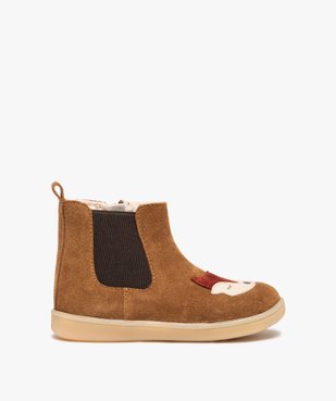 Boots bébé garçon dessus cuir motif renard – NA! vue1 - NA! - GEMO