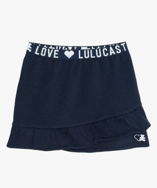 Jupe fille courte en maille molletonnée à taille élastiquée - Lulu Castagnette vue1 - LULUCASTAGNETTE - GEMO